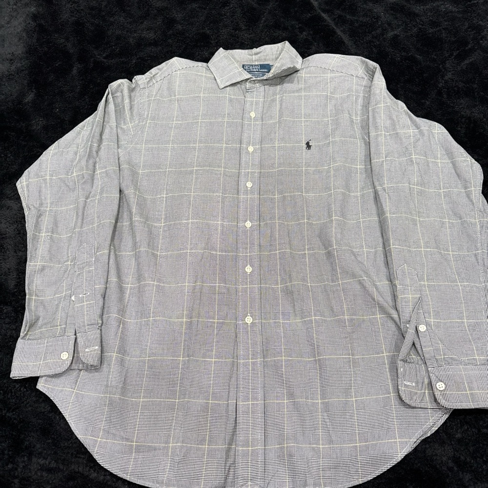 Polo by Ralph Lauren Gray Plaid Button Down Shirt